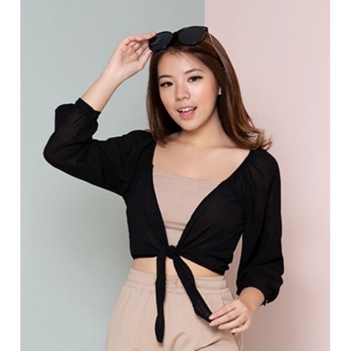 CARDIGAN SIFON LONG SLEEVE OUTER WANITA TRENDI KEKINIAN