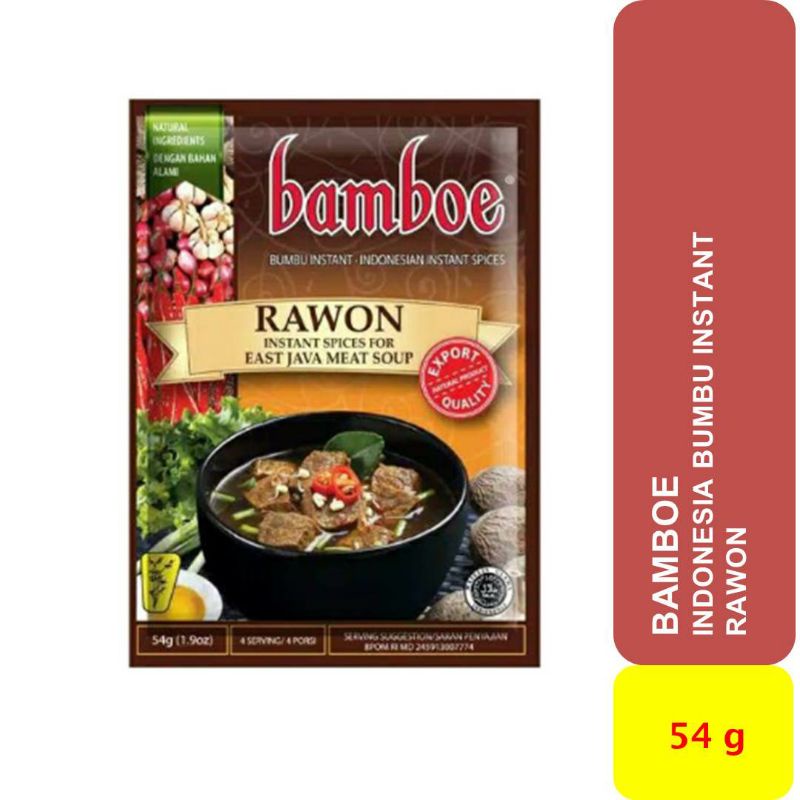 

Bumbu Instant Indonesia Rawon kemasan sachet 35 g merk BAMBOE