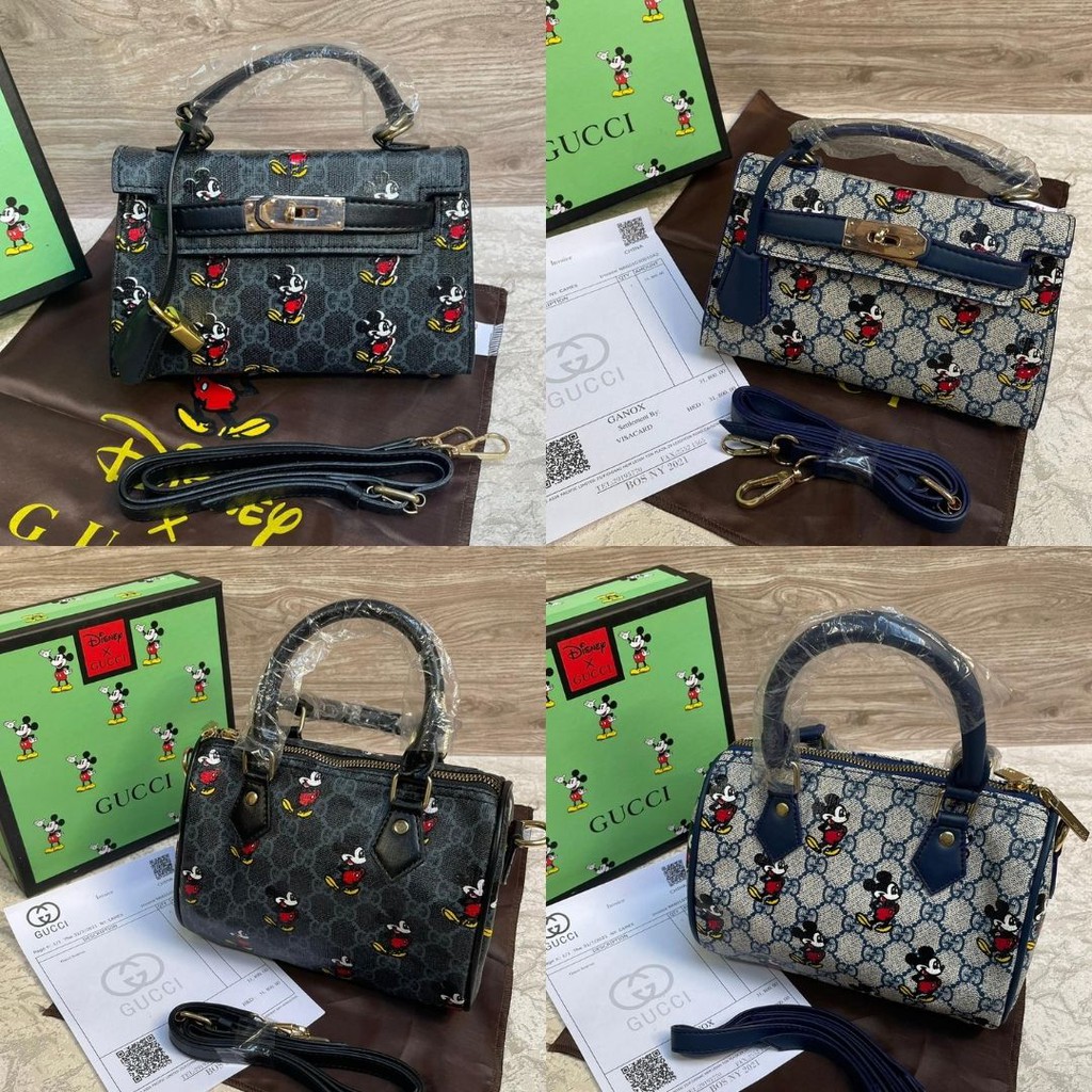 Handbag Gucci x Disney / Tas Tangan Wanita Tas Kulit Tas Selempang Wanita