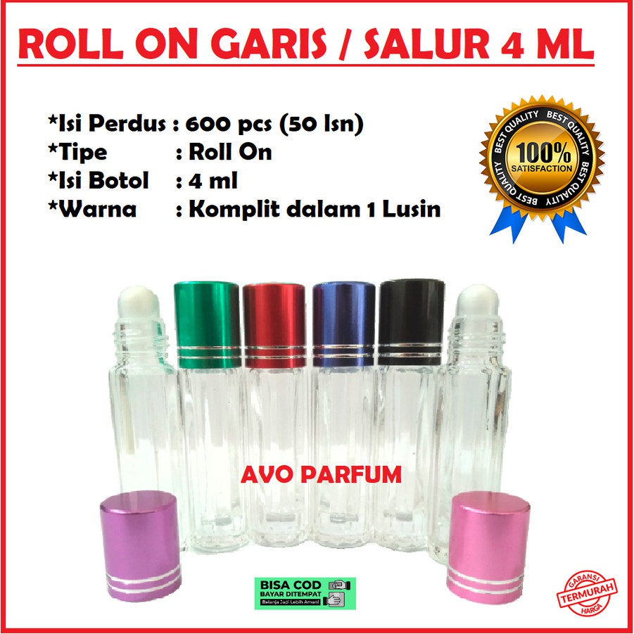 botol parfum roll on SALUR garis 4 ml 1 dus