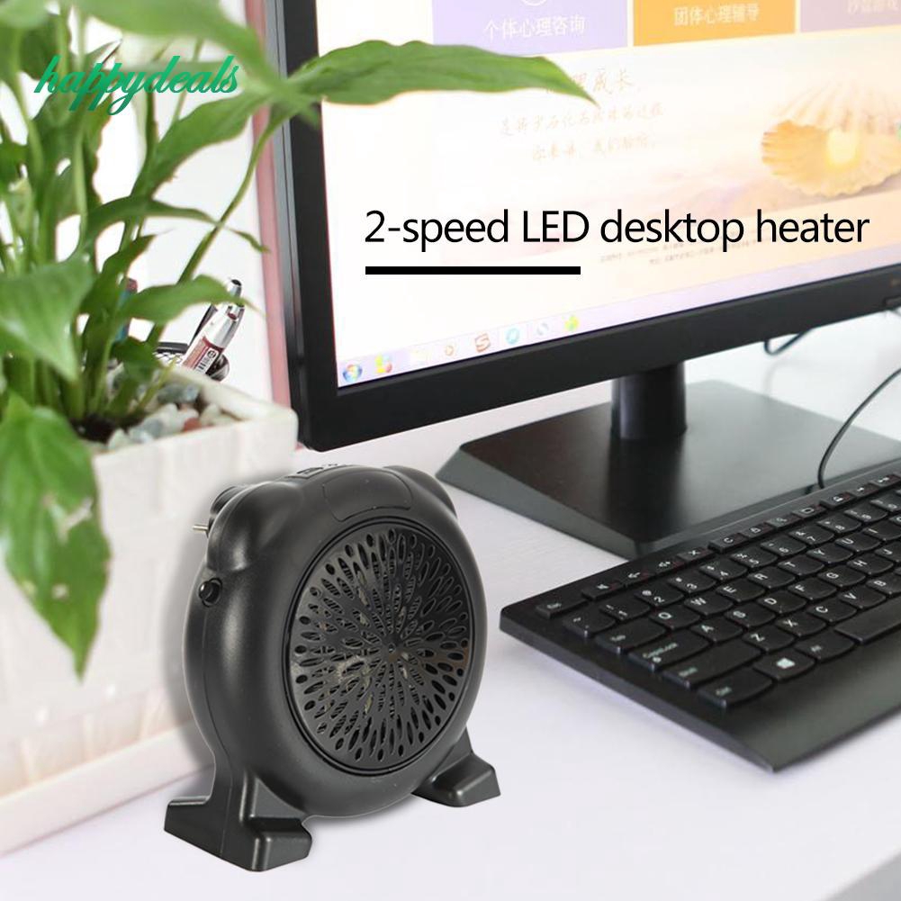 2 Speed Led Desktop Heater Ptc Portable Plug In Personal Space