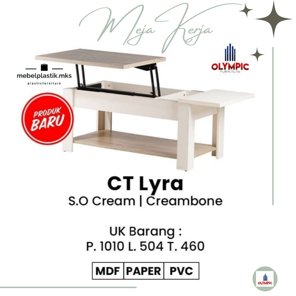 Meja Tamu/ Meja Teras/ Meja Kerja Panel MDF HPL CT Lyra