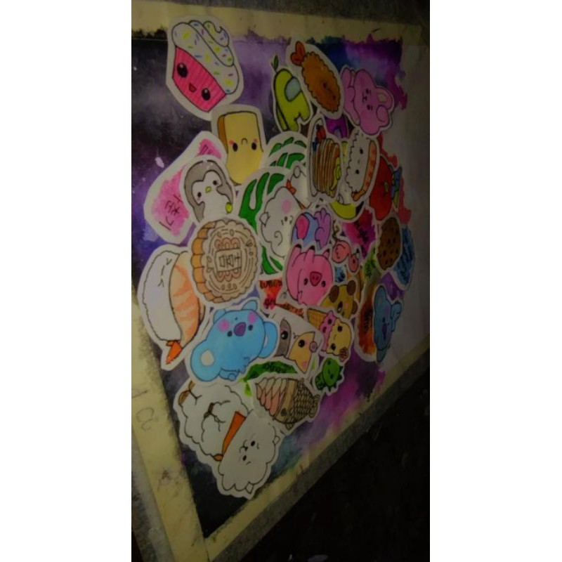 stiker estetik lucu handmade stiker aestetic stiker lucu stiker bt21