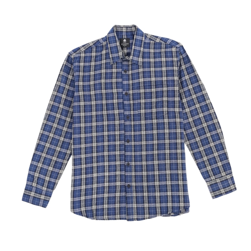 Hommes Apparel KM103 Arexy Blue Flannel Shirt