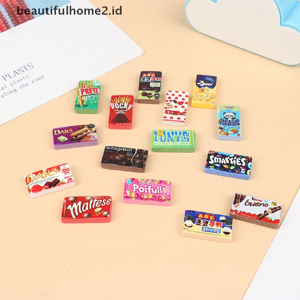 (Beautifulhome2) Buku Literatur Bahasa MandarinId 10pcs / Lot Miniatur Snack / Makanan Supermarket Bahan Resin Untuk Rumah Boneka