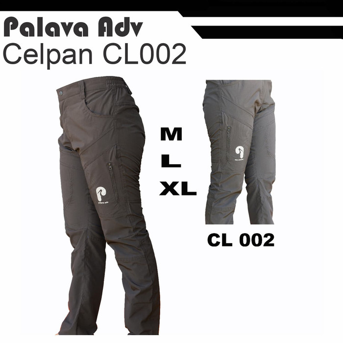 (STY56788) celana panjang outdoor quick dry palava kode=CL002 - Abu-abu, M murah