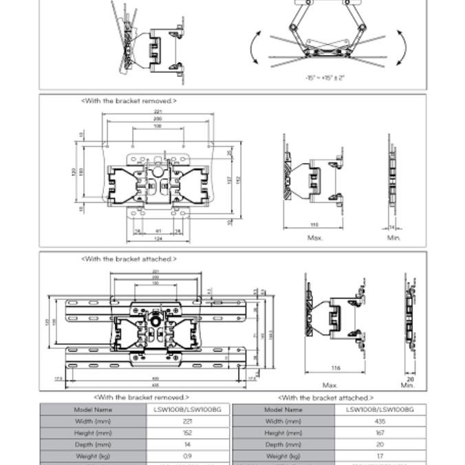 

Bracket/Bracket TV 32 29 28 26 24 22 20 INCH ORIGINAL LG MADE IN KOREA