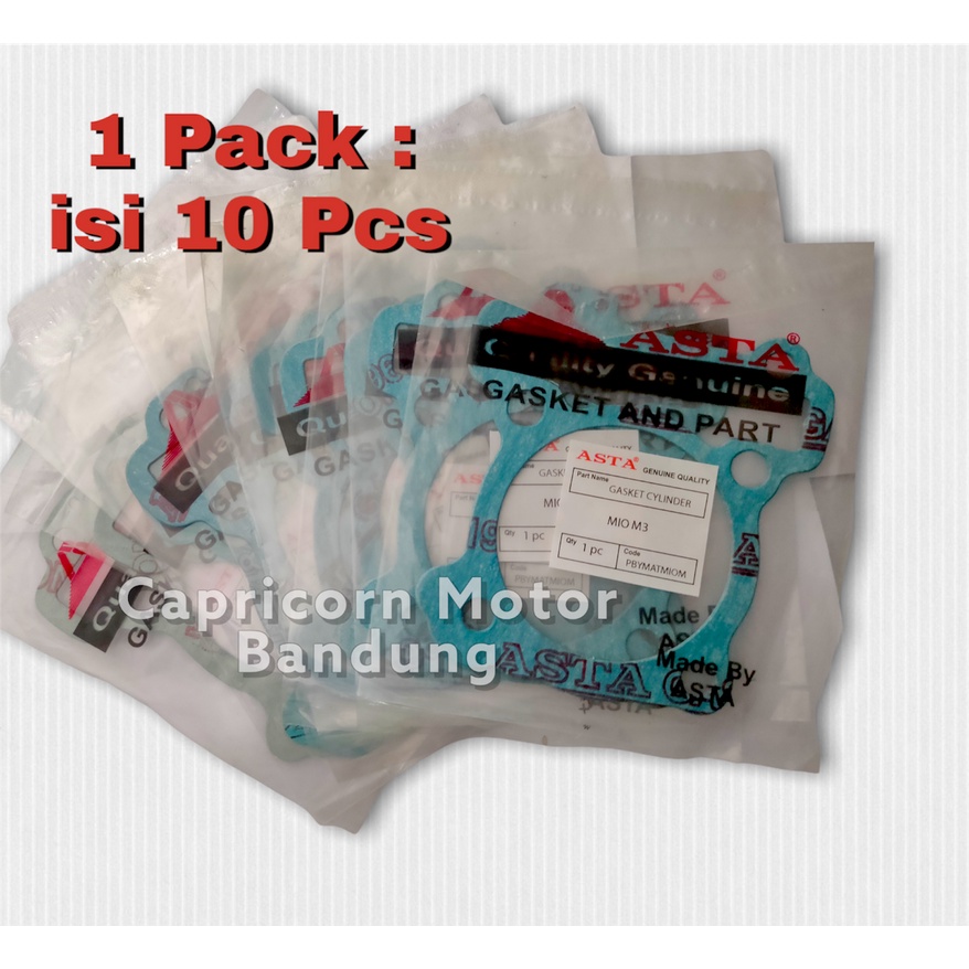isi 10 Paking Gasket Blok Boring Bawah MIO M3 125 ASTA