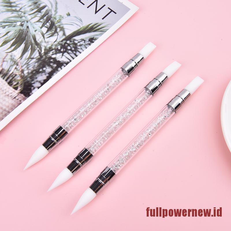 1pc Pen Ukir Kuku Bahan Silikon Untuk Nail Art