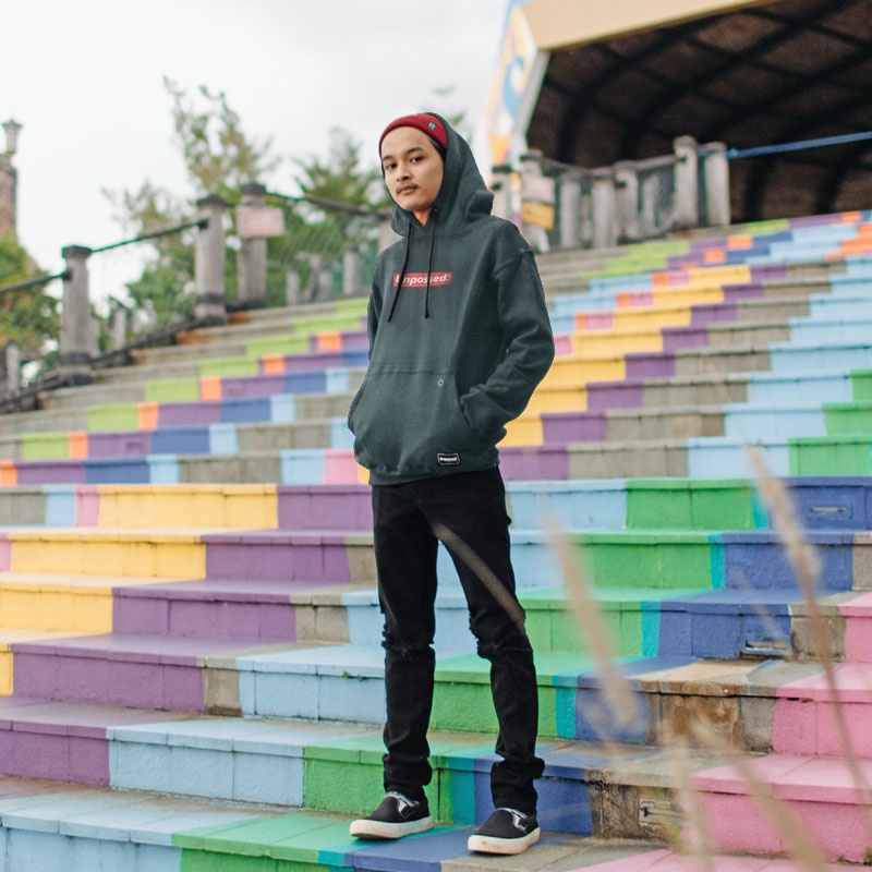 Unpossed jaket Hoodie "Unpossed." green 010