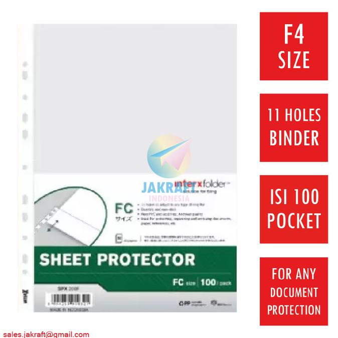 

Office & Stationery | Document Organizer | Sheet Protector F4 Isi 100 Pp Pocket Fc Folio Plastik Ordner Murah | Best Seller