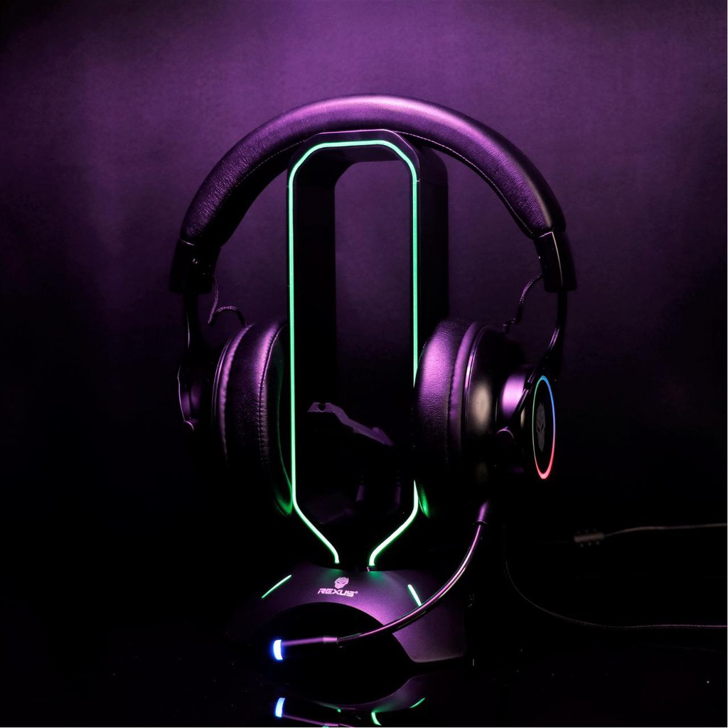 Rexus J3 Bungee Headset Standing RGB with USB Hub