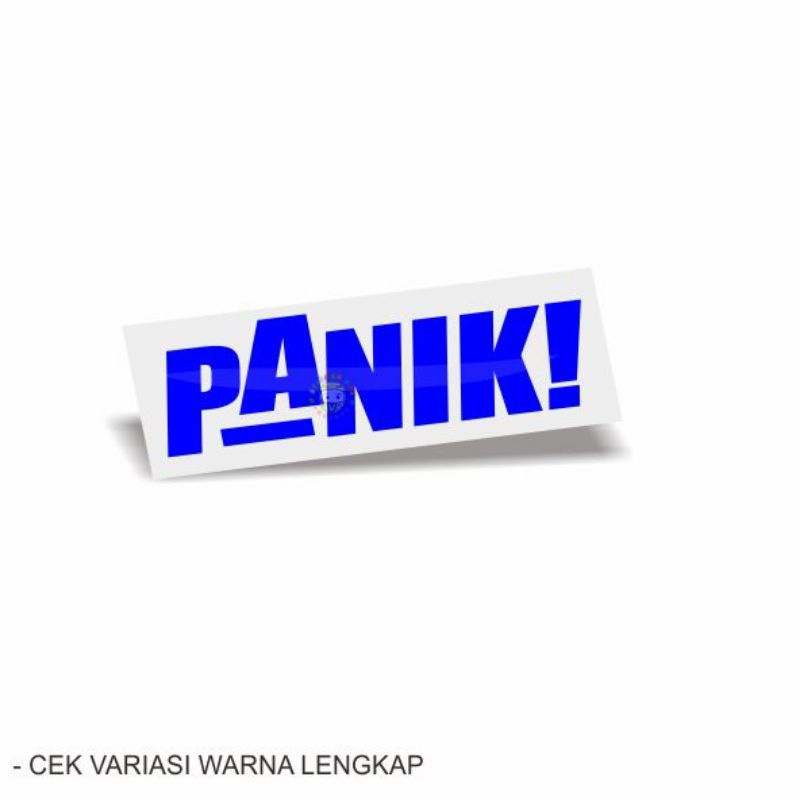 sticker PANIK cutting sticker motor dan helmet