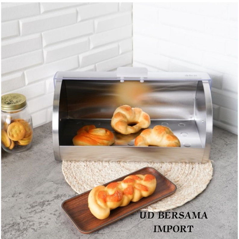 Tempat Roti Stainless Steel Bread Box Delicia