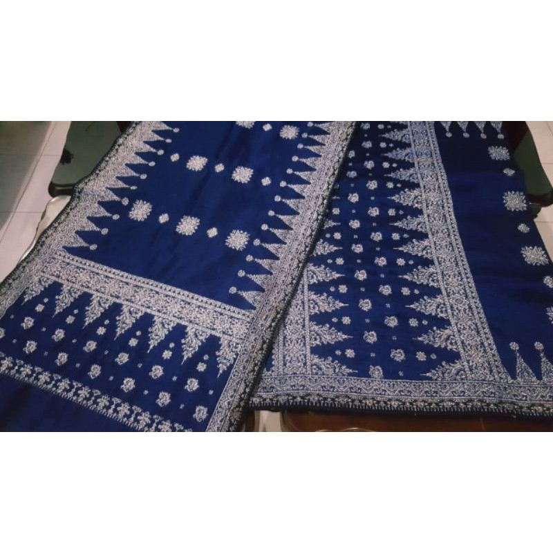 songket tenun palembang mewah, songket tenun palembang, songket palembang, songket tenun navy