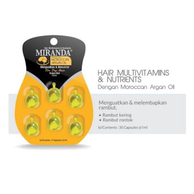 Miranda Hair Vitamin Blister 1ml - 6pcs Vitamin rambut