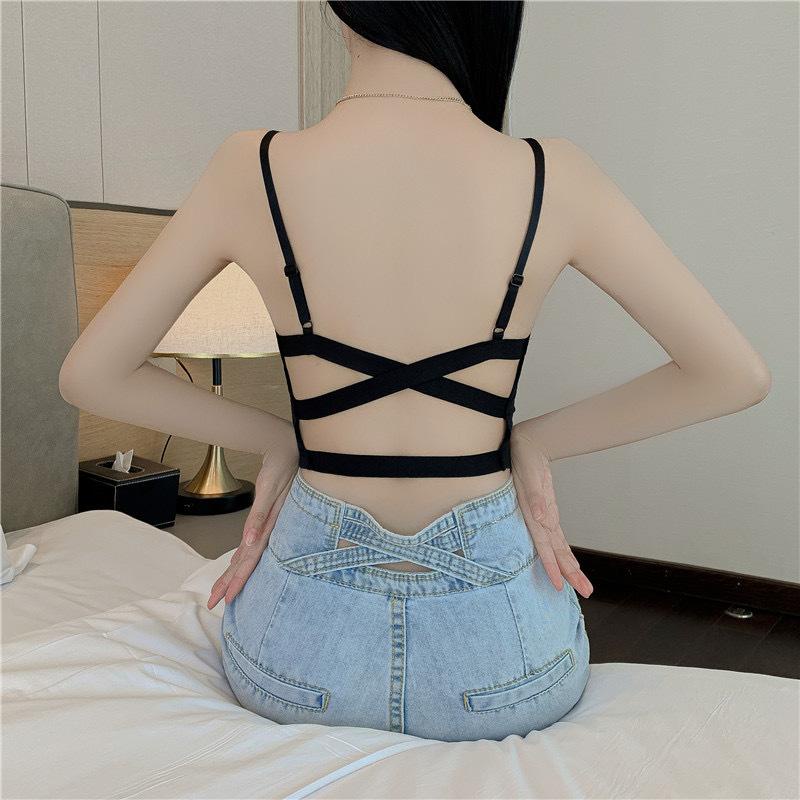 COMFITSTORE UND173 Atasan Tanktop Belakang Tali Silang