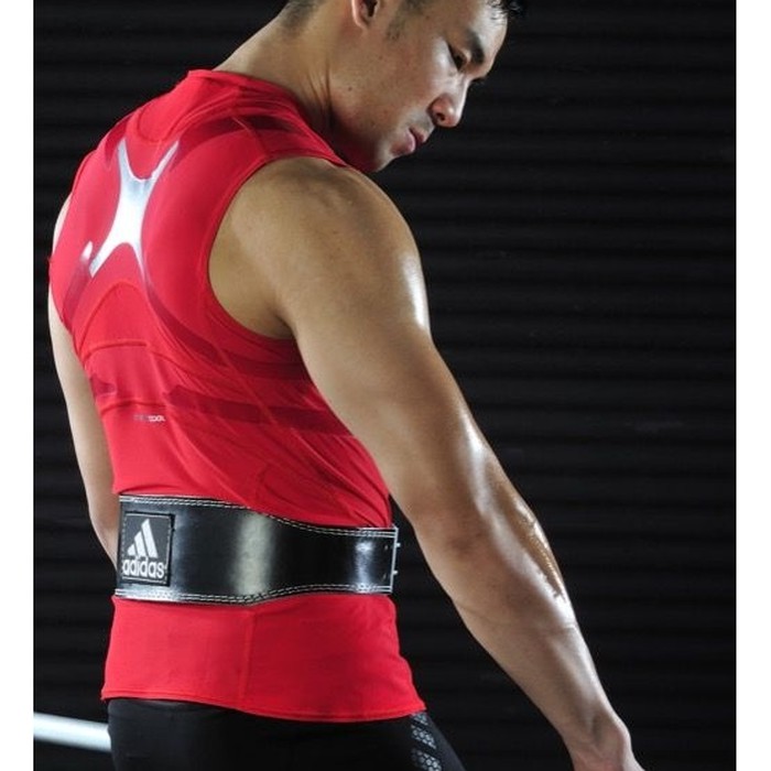 adidas leather weightlifting belt