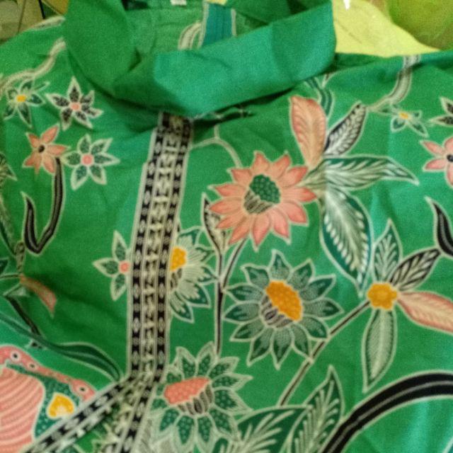 Batik Tunik Ziper Sekar Asih Sogan Modern Kekinian Pakain Kerja Kantor Seragam Casual Formal Muslim