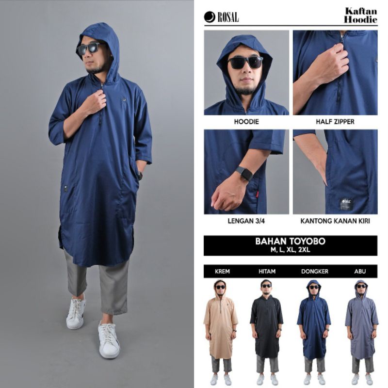 KAFTAN HOODIE KAFTAN PRIA KAFTAN DEWASA KAFTAN HOODIE ROSAL