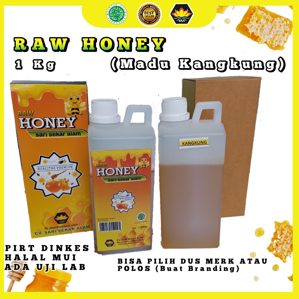 PROMO 1 Kg Raw honey/madu nektar bunga kangkung