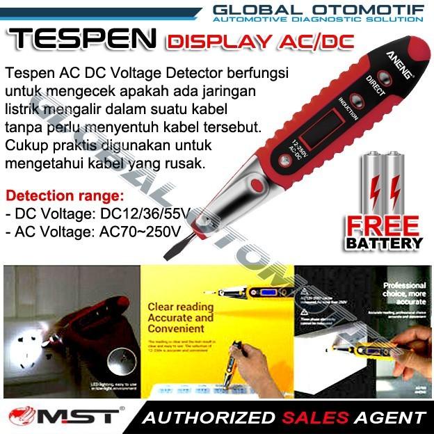 Taspen Tespen Ac Dc Lcd Digital Display Voltage Test Pen Voltage Detector