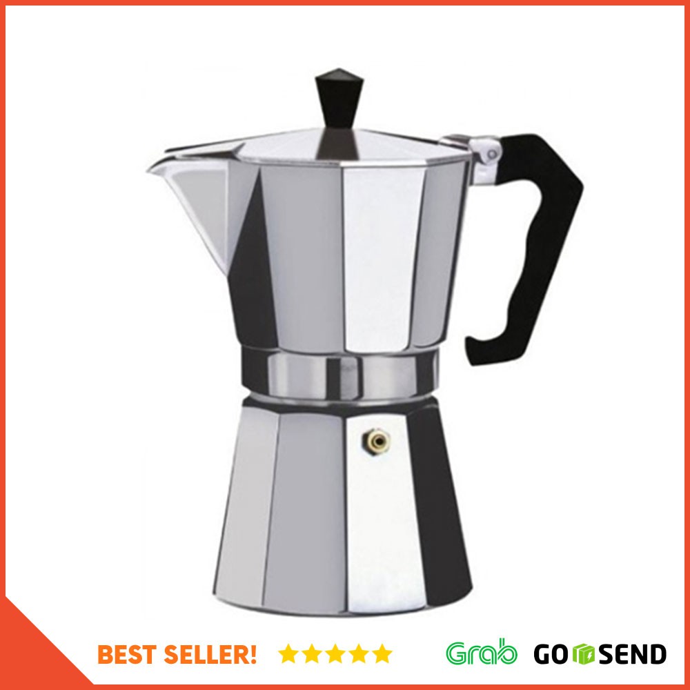 Espresso Coffee Maker Moka Pot - Silver