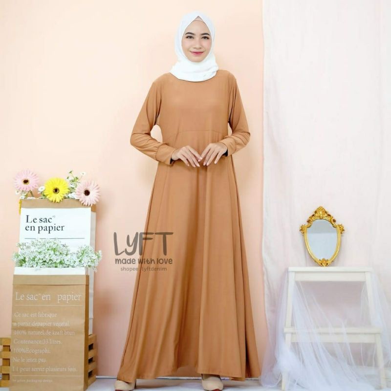 Gamis Polos Jersey Size XL