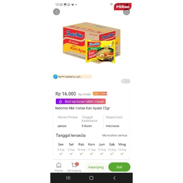 

Indomie Mie Instant Kari Ayam