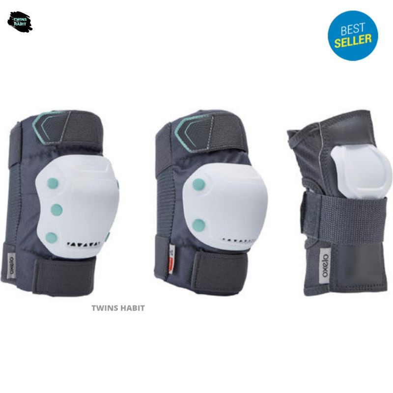 Oxelo Alat Pelindung Dewasa 3 Bagian Skate Dekker fit 500