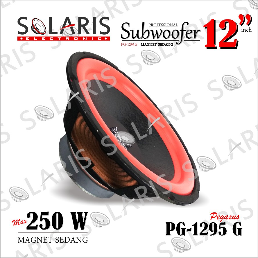 SUBWOOFER 12 Inch 250 Watt DOUBLE COIL Pegasus PG-1295 G