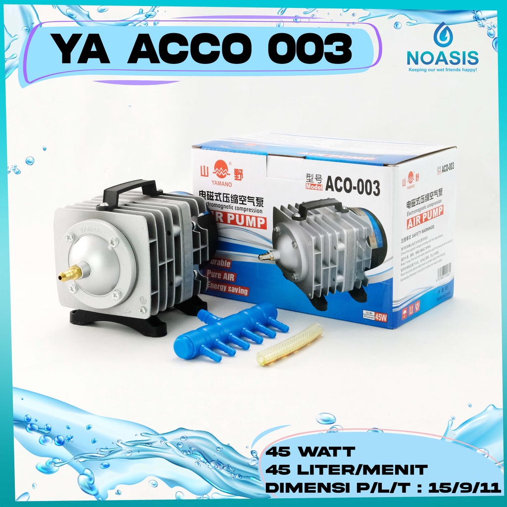 YAMANO ACO 003 ACO-003 AIR PUMP OKSIGEN BLOWER 45 WATT 75 L MURAH