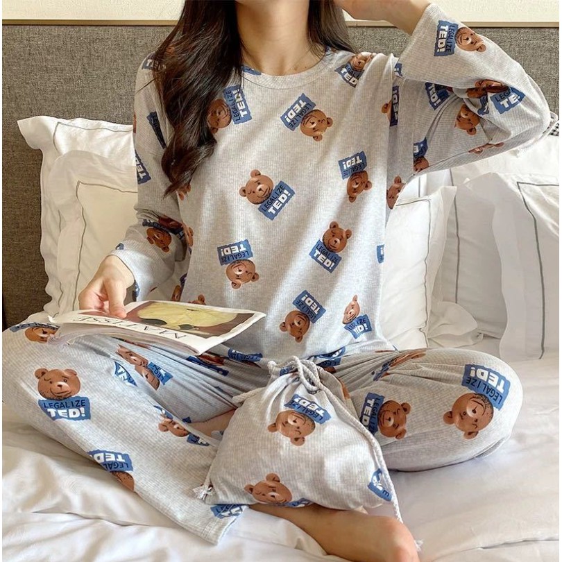 [TOYOU SHOP M36B] SETELAN LENGAN PANJANG | PIYAMA BAJU TIDUR WANITA | PAKAIAN WANITA DEWASA | PAJAMAS