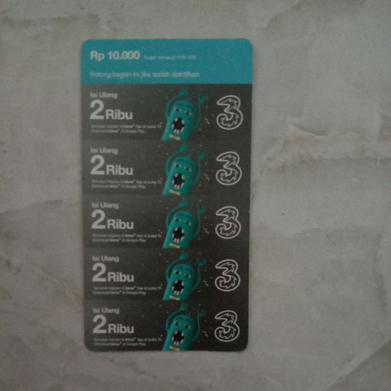 Voucher Pulsa Tri 2Ribu PAKET HEMAT