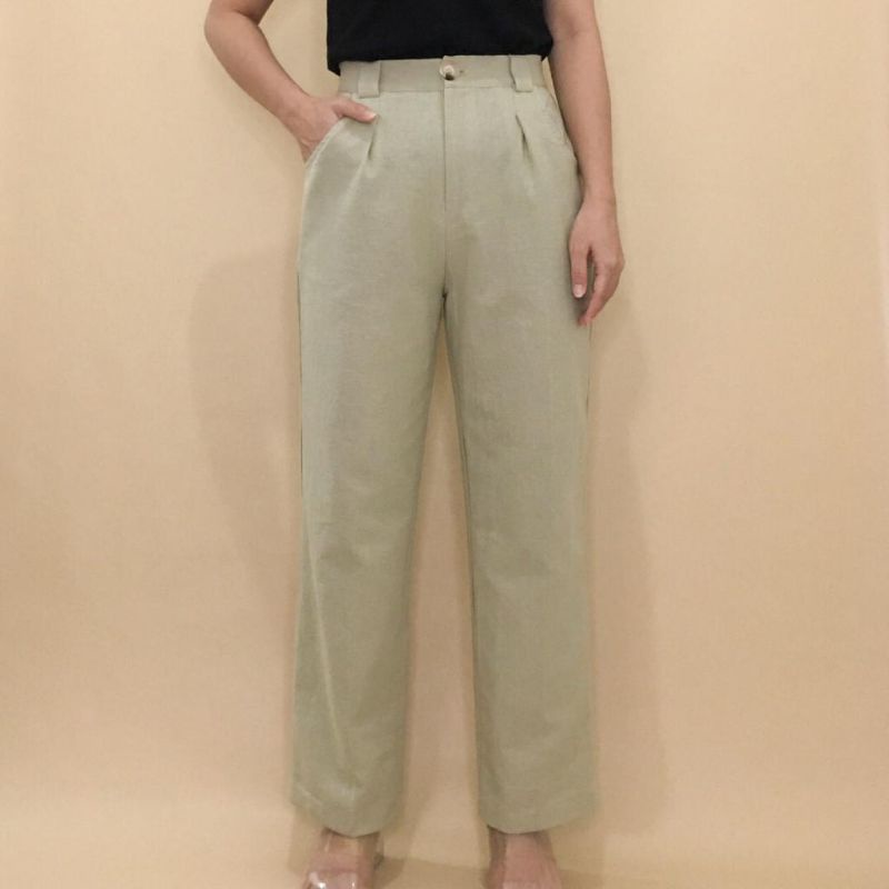 Linen Kulot Pants / Celana Kulot Linen / Celana Panjang Wanita l Celana Panjang Linen