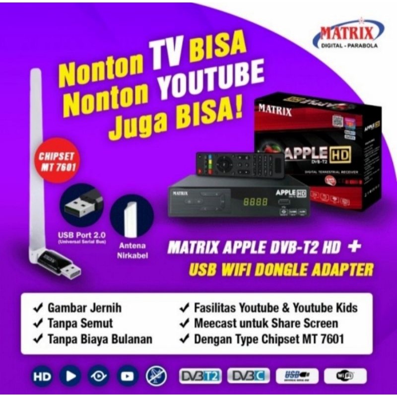 Set top box matrix apple hd dvb t2