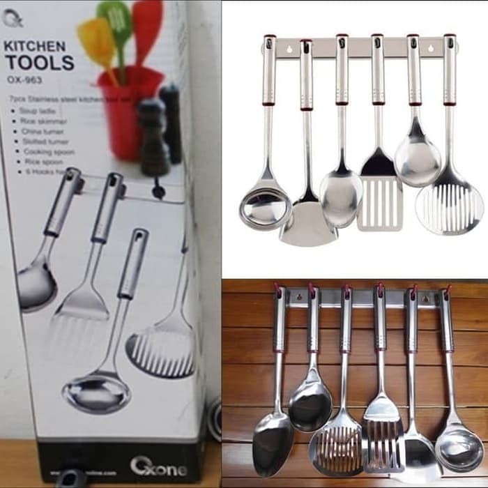 OXONE kitchen tools stainless OX 963 sutil centong spatula set stainless OX963 Original