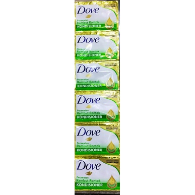 Dove kondisioner sachet 1 renceng isi 6 x 9ml