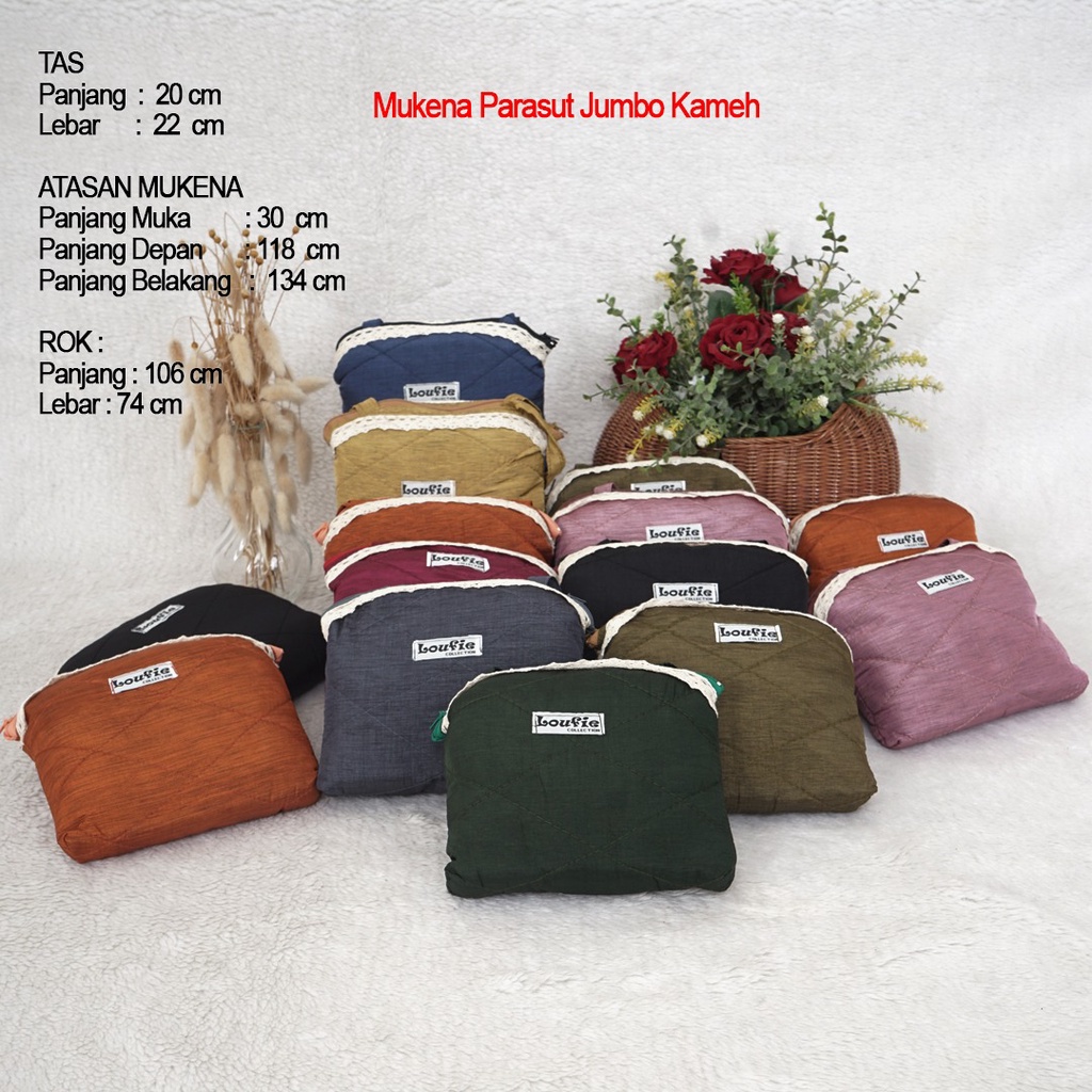 Mukena Parasu Jumbo Renda Polos Premium Best Seller