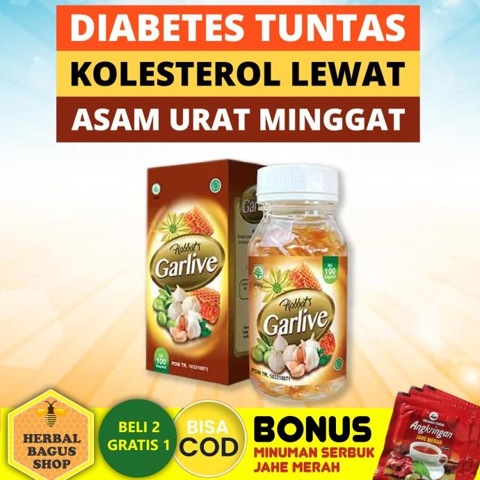 Herbal Diabetes, Obat Diabetes - Habbats Garlive Original BPOM