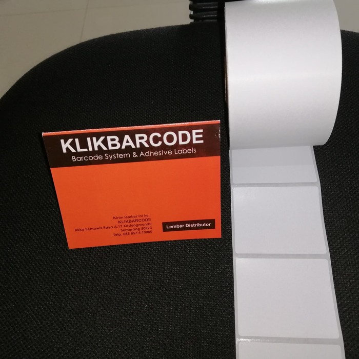 

PROMO MURAH LABEL BARCODE SEMICOATED 55 X 45 1 LINE GAP CORE 1" 1000PC-KLIKBARCODE