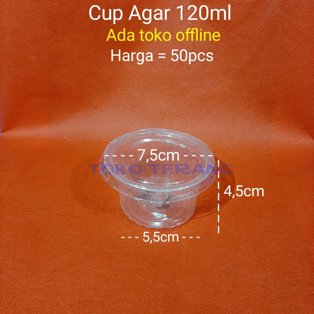Cup agar 120ml / cup agar / cup jelly / cup plastik /  cup pudding  / cup sekali pakai