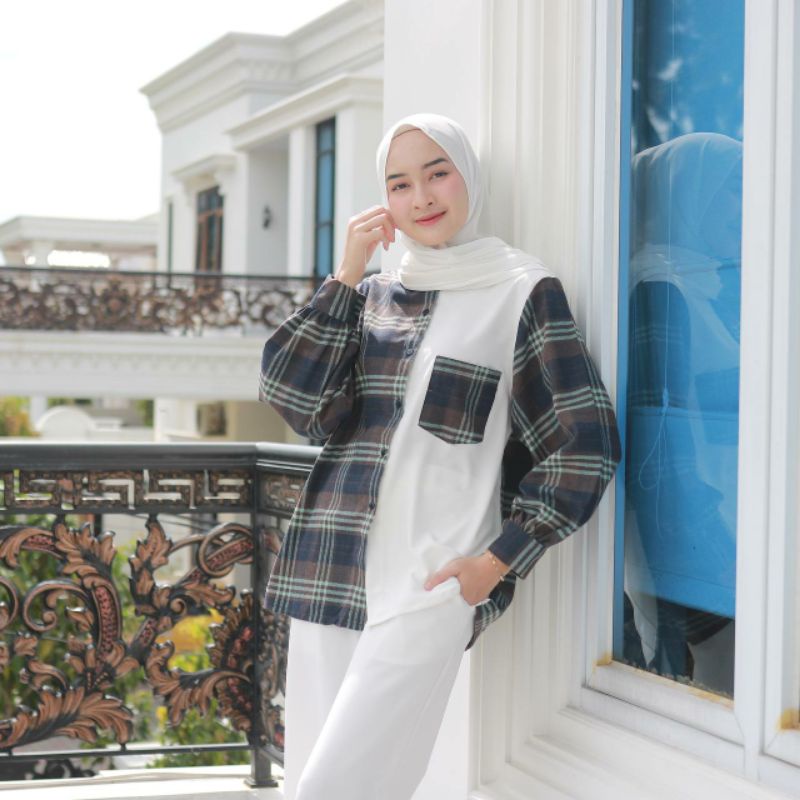 TYARA BASIC - Trend hijabers terbaru kuliah baju atasan kemeja pakaian tunik muslim wanita top kekin