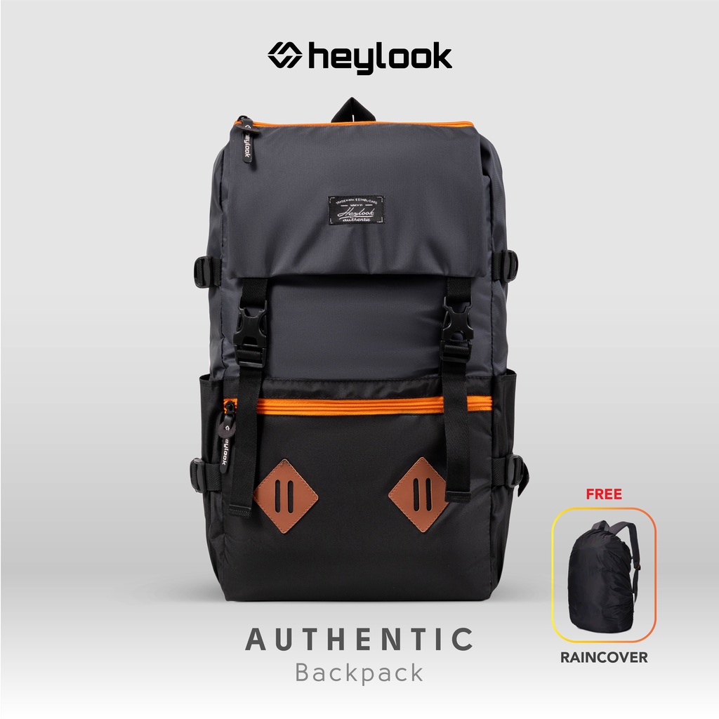 HEYLOOK Project - (Free Raincover)Tas Ransel Laptop AUTHENTIC Backpack Pria Wanita Tas Leptop 14-16 inch Tas Sekolah Perempuan Tas Kuliah Kerja Travelling Cowok Terbaru