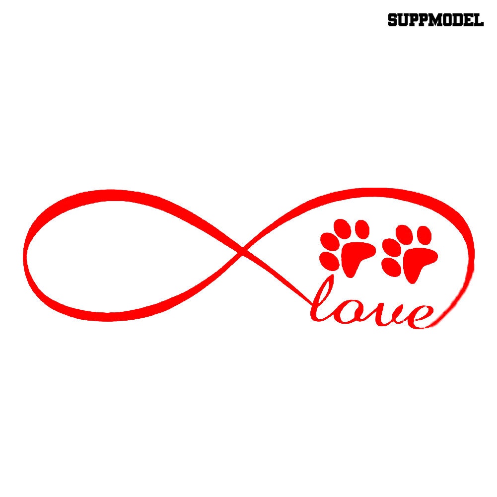 Stiker Reflektif Motif Jejak Kaki Anjing Infinity Untuk Dekorasi Mobil