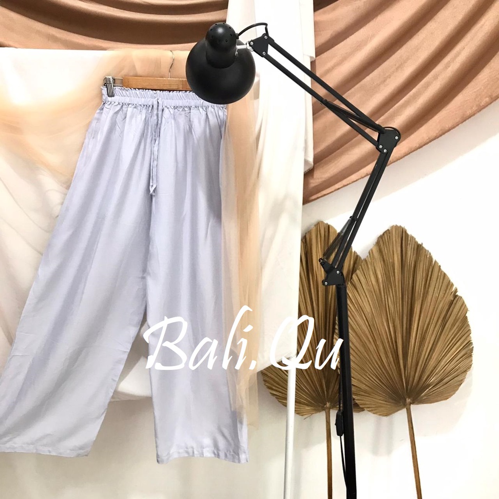 Basic Kulot Panjang Rayon Motif Bali-CLEAR