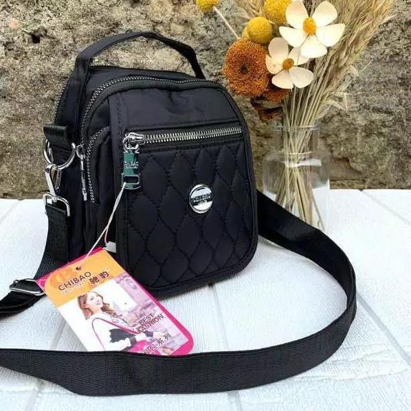 ⅎ Tas Wanita Import Jinjing Selempang CHIBAO Mini CB8202 8202 CB8202 8202 Bordir Ketupat Parasut ➥