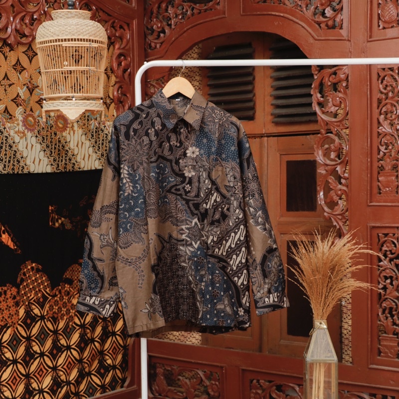 BATIK KEMEJA PRIA DEWASA LENGAN PANJANG M L XL XXL TERLARIS