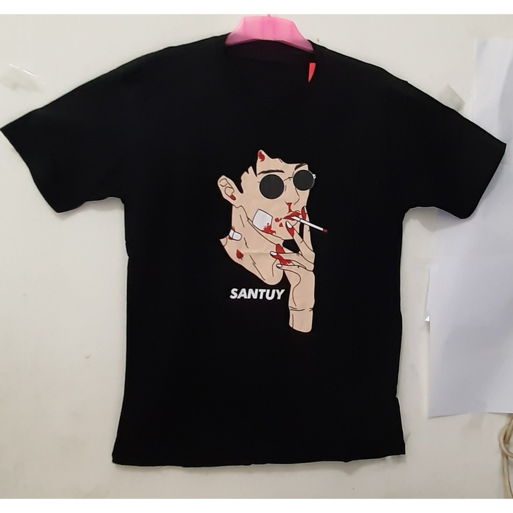 Kaos murah Kaos distro murah baju  distro pria t-shirt murah combed30s ORANG SANTUI HITAM