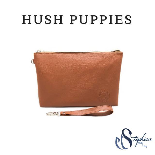 Handbag Pria Hush Puppies Clutch Men Premium - Tan
